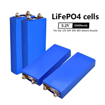 LiFePO4 Batterij 3.2 V 25000Mah 25Ah Mobiele Litija-ijzerfosfaat Diepe Cycli Voor Diy 12V 24V 36V 48V Zonne-energie Ups Jauda