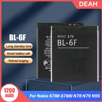 10-20PCS BL-6F BL 6F BL6F 3,7 V Nomaiņa, Tālruņa Akumulators Nokia 6788 N78 N79 N95-8GB 6788I Uzlādējams Litija a'batteries