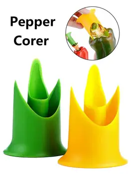 2GAB/Komplekts Plastmasas Pipari Corer Vērpjot Sēklas Bell, Core & Čili, Lai Novērstu Augļu Corer Atdalītāju Paprika, Gurķis, Tomāts