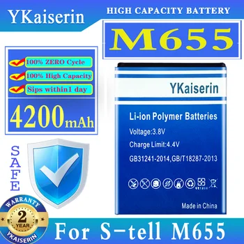 YKaiserin 4200mAh Rezerves Akumulatoru S-pateikt M655 Mobilo Telefonu Baterijas