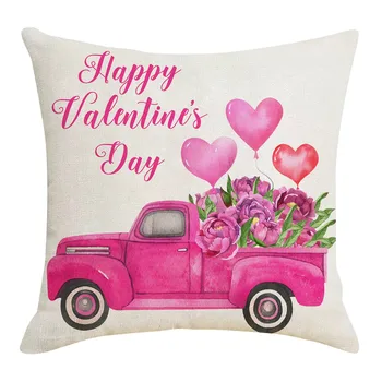 2023 Valentīna Diena, Spilvendrānas Automašīnas, Pilnu Mīlestības Krāsains Ziedu Spilvenus, Apdares Spilvendrāna Auto Interjera Dekoratīvā