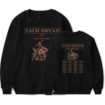 Zach Bryan Apdegums Apdegums Apdegums Tour Crewneck Ikdienas Džemperis Drukāt Garām Piedurknēm Top Krekls Drēbes Streetwear