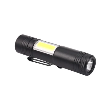 Jauns Mini Portatīvo Alumīnija Q5 LED Lukturīti, XPE&COB Darbi Gaismas Lanterna Spēcīgs Pildspalvu Lāpu Lampas, 4 Režīmi Izmantot 14500 Vai AA