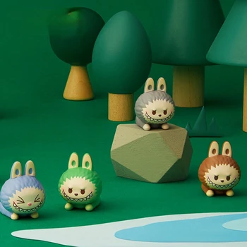 Pop Pupiņu Monstriem Labubu Meža Guļ Baby Sērijas Popmart Lifts Cute Anime Attēls Darbvirsmas Rotas Meitene Dāvanu Mystery Box