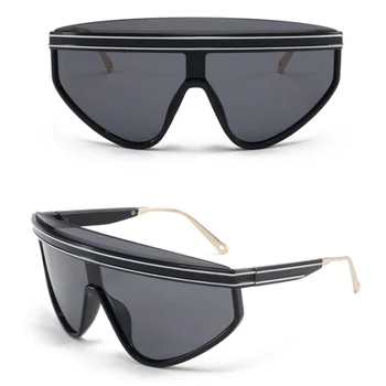 Lielgabarīta Y2K Sporta Izliektais Saulesbrilles Modes Steampunk Saulesbrilles Dāmas Vīriešu Jaunu Modes Vintage Brilles Brilles Ēnā