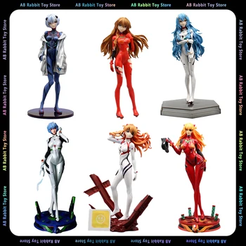 Neon Genesis Evangelion Ayanami Rei Anime Attēls Soryu Asuka Langley Attēls Statuetes PVC Statuja Modelis Kolekcija Decora Rotaļlieta Dāvana