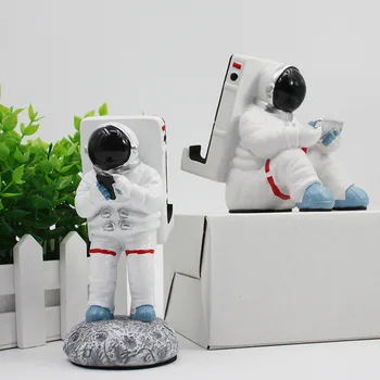 [Kuģis] Radošo Telpu Cilvēks Astronauts Skulptūru Raķešu Lidmašīnu Kosmonauts Tālruņa turētājs attēls modelis, ornaments Statuja Mājas Rotājumi