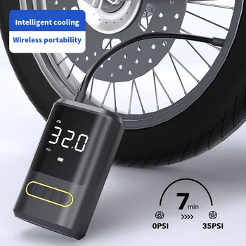 Portatīvo Elektrisko Sūkni Piepūšanas Multi-purpose Bezvadu Gaisa Sūknis USB Type-C Uzlādējams 4000mAh Akumulators par Divriteni, Motociklu, Auto