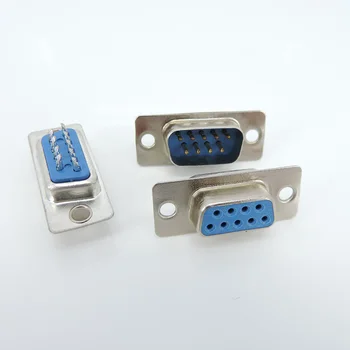 DB9 vīriešu/sieviešu galvas Vadu savienošanai tips RS232 seriālais ports 9 pin 9 core plastmasas korpusa savienotājs k