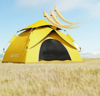 Ārējā vinila telts ir saule-pierādījums, vēja izturīgs un lietus necaurlaidīgs, un 2-4 cilvēki ir piknika vietas.