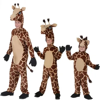 COS apģērbu komplekts Halloween Bērnu aizsardzības Dienu, dzīvnieku apģērbs Āfrikas žirafe bērniem pieaugušo žirafe vecāku un bērnu apģērba.