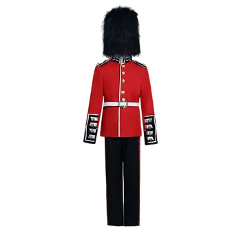Karalienes Gvardes Tērpu Zēniem Eiropā Britu Princis Royal Guard Vienādu Cosplay Kostīmu Bērnu Karavīri Halloween Cosplay