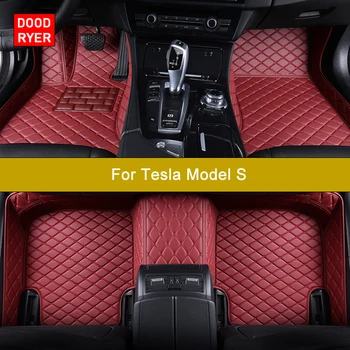 DOODRYER Pasūtījuma Automašīnas Grīdas Paklāji Tesla Model S Auto Piederumi Kāju Paklājs