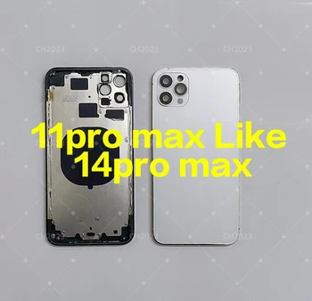 DIY Aizmugurējo Vāciņu Mājokļu Iphone 11pro Max 14 Pro Max Atpakaļ Akumulatoru Vidū Rāmja 11proMax, Piemēram, 13 ProMax Mājokļu Nomaiņa