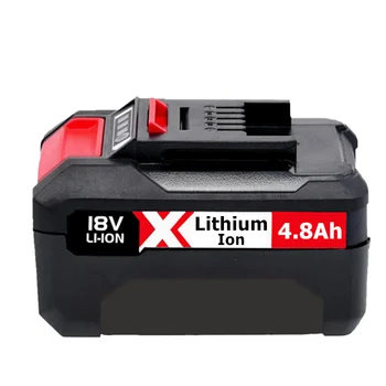 18V Li-lon Rezerves Akumulators Savietojams ar Visiem 18V Bezvada elektriskais Instruments Akumulatoru ar LED Lm 4800mAh Uzlādējams Akumulators