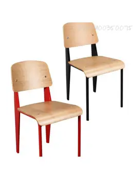 Vienkāršs Students Galda Un Krēslu Mūsdienu Dizaineru Tērauda Rāmis Karstā Lieces Plāksnes Ēdamistabas Krēsls