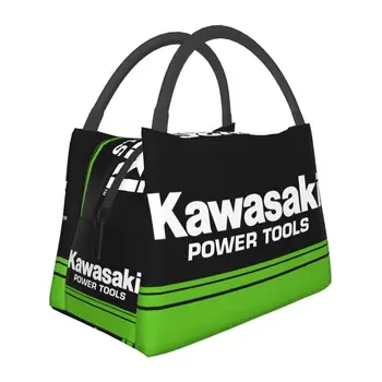 Pasūtījuma Kawasakis Motociklu Logo Pusdienas Somas Sieviešu Siltuma Vēsāks Izolētas Pusdienas Kaste, lai Darba Pinic vai Ceļojumu lunchbag
