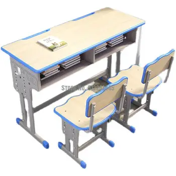 Dubultā galdi un krēsli mācību un konsultāciju klases galds bērnu mācīšanās galda pacelšanas galda un krēslu komplekts pamatizglītības un