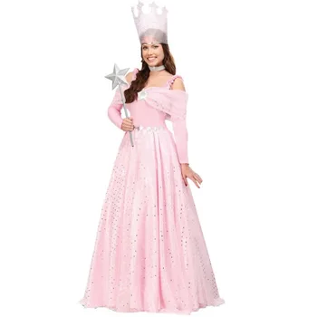 Halloween Posmā Sniegumu, Wizard of Oz Sērijas Pieaugušo Sieviešu Luksusa Labu Raganu Ge Lingda Saģērbt
