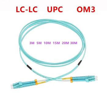 Optiskās šķiedras līnijas/LC-OM3 LC UPC Multimodālu Duplex 2.0 mm Šķiedras Patch Cable LC