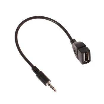3.5 mm, Melns Auto AUX Audio Kabeli USB Audio Kabelis, Auto Elektronika, lai Atskaņot Mūziku, Auto Audio Kabelis USB Austiņu Pārveidotājs