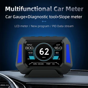 Auto HUD Head Up Displejs Platums OBD GPS Sistēmas Gradiometer Transportlīdzekļa Ātrumu, Auto Diagnostikas Instruments, Auto Spidometrs