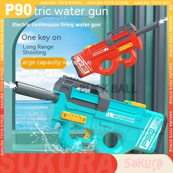 P90 Elektriskie Ūdens Pistoli Pilnībā Automātiska Elektriskā Nepārtraukti Apdedzinot Ūdens Pistoles Beach Water Rotaļlietas, Pieaugušo, Bērnu Rotaļlietas, Dāvanas Zēns