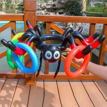 Augstas izšķirtspējas Iespiesti Ring Toss Rotaļlietas Spider Ring Toss Spēli Fun Halloween Rotaļlietas Bērniem, Pieaugušajiem Ģimenes Puses Jaunā Gada Dāvana