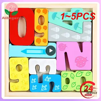 1~5GAB Krāsains 3D Puzzle Koka Rotaļlietas Augstas Kvalitātes Tangram Matemātikas Atjautības Spēle Bērniem Pirmsskolas Iztēli Izglītības Rotaļlietas