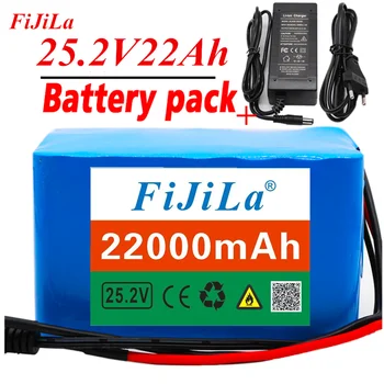 6s4p 24V 22Ah 18650 Akumulatoru Litija Baterija 25.2 v 22000mAh Elektrisko Velosipēdu, Mopēdu /Elektriskās/Li jonu Akumulators ar + lādētājs