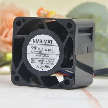 NMB-MAT 12V 0.75 A 1611RL-04W-B86 4028 40MM 4CM 40 * 40 * 28 mm, 1U serveri 2u gadījumā atbalsta leņķis, ventilators Lielas jaudas Dzesēšanas ventilatoru 4pin