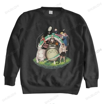 vīriešu rudens sporta krekls melns kokvilnas hoody streetwear Vīriešu Ghibli Sapņi Anime Pasaulē Komanda unisex garām piedurknēm vīriešiem vintage hoodies