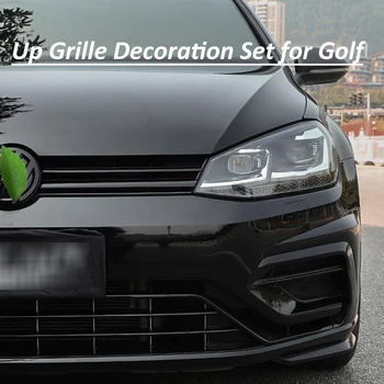 2/6pcs Golf 7 7.5 R Līniju Režģi, Dekoratīvie Black ACC Auto Logo Uzlīmes, Neietekmē Radara Uzlīmes Auto Eksterjera Aksesuāri