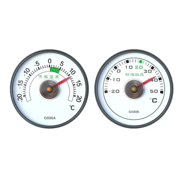 Augsta Precizitāte-Analog Temp Monitor - Auto / Ledusskapis Dial Tipa Temperatūras Mērītāja Rādītājs -20 līdz 50/no -20 līdz 20℃ Termometrs
