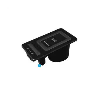 Par A6/7 2019-2022 Auto USB Konsole Konsole Bezvadu Lādētāju
