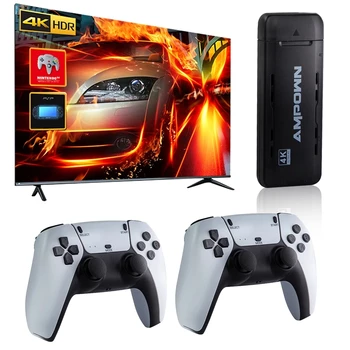 2022 Ampown U9 TV Spēle Stick Ar Diviem 2.4 G Bezvadu Kontrolieris 64GB 10000 PS PSP Retro Video Spēļu Konsoles Spēļu Spēlētājs GameBox
