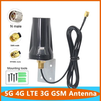 TS9 SMA N Vīriešu 5G 4G LTE, 3G GSM Omni WiFi ministru Kabineta Antenas Augstas Iegūt 15 dbi 600~6000Mhz IP67 Waterproof Antenas Saziņai