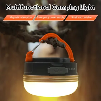 LED Kempings Laternu USB Lādējamu Kempinga Lampas, Lukturi & Power Bank Magnētisko Pievilkšanas Telts Gaismas, Pārgājieni, Kempings