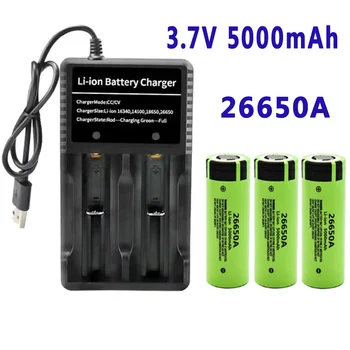 100%Jauns.Augstas Ietilpības 26650 5000mah Li-ion Baterijas Lii-50A 3,7 v 26650-50A akumulatoru bateriju 20A jaunu iepakojumu