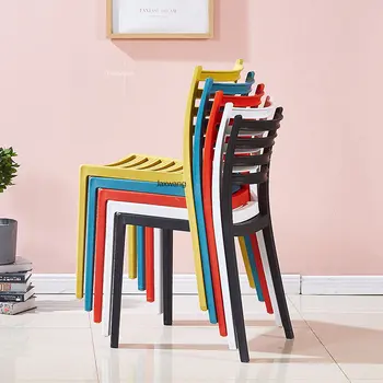 Ziemeļvalstu Plastmasas Ēdamistabas Krēsli Virtuves Mēbeles Vienkāršu Atzveltni Dizainera Krēslu Mūsdienu Radošo Krēslu Ēdamistabas Mēbeles GM