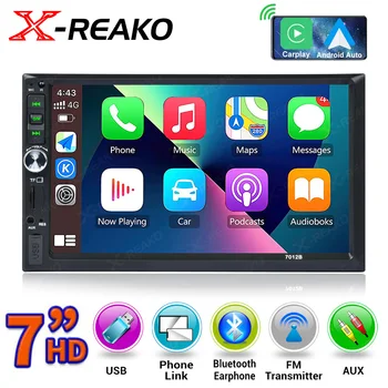 X-ERAKO 2Din 7012B MP5 Atskaņotāju Auto Radio FM Stereo Audio Mūziku USB Digital Touch Screen Bluetooth AUX Ieeja Spēlētājs
