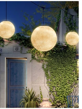 Āra lustras, dārza apgaismojums ainavas villa gaismas mēness gaismas lodveida gaismas dekoratīvie vienkārši, āra apgaismojums.