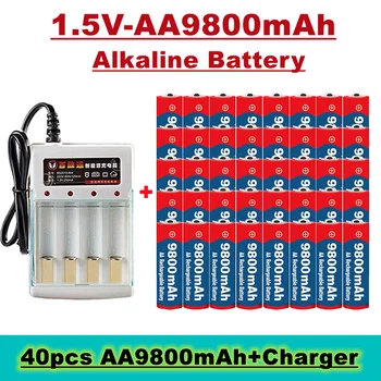 AA uzlādējamas baterijas, 1.5 V 9800mah, sārma baterijas, piemērotas rotaļlietas, tālvadības pultis, signalizācijas pulksteņi,utt.,pārdod ar lādētāju