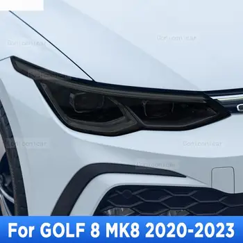GOLFA 8 MK8 2020-2023 Auto Eksterjera Lukturu Anti-scratch Priekšējā Lampa Nokrāsa, TPU aizsargplēvi Remonta Piederumi Uzlīmes