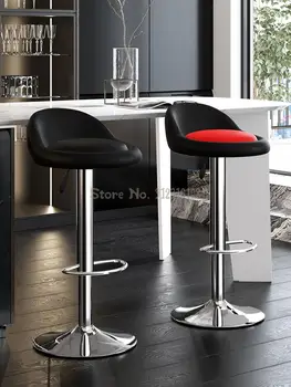 Bāra krēsls masīvkoka bāra krēsls modernā vienkāršu augsta ķebļa sadzīves krēsls bāra krēsls bāra krēsls piena tējas salons-krēslu recepcijas pakalpojumi