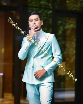 Uzvalki Vīriešiem Līgavaiņa Bleizeri Kāzu Kleita Luxury Elegantas Žaketes Komplekts 2 Gabali Dizainers Oficiālu Clothig Buisiness Stila Tērpi