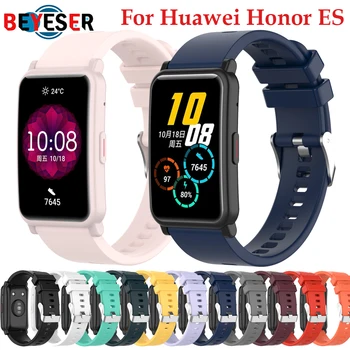20mm Mīksta Silikona Siksna Huawei Honor Skatīties, ES Aproce Sporta Watchband Par Huawei Honor ES Regulējama Aproce Piederumi