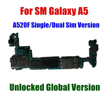 ES Versija, Oriģināls, atslēgt Galaxy A5 A520F Mainboard pilnīgu loģikas mikroshēmas valdes 32GB Samsung Galaxy A5 A520F Mātesplati