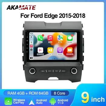 9inch Auto Radio Ford Edge 2015-2018 Multivides Video Atskaņotājs, GPS Autoradio Navigācijas CarPlay Android Auto