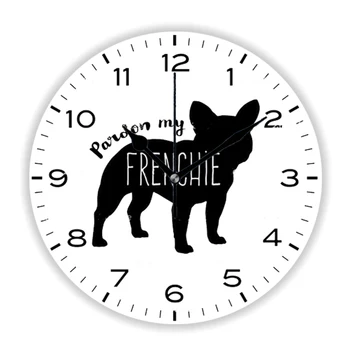 Smieklīgi, Piedodiet Manu Frenchie franču Buldogs Sienas Pulkstenis Skatīties viesistabā, Virtuvē Kucēns, Dzīvnieku Pet Mākslas Mājas Dekoru Suns Mīļāko Dāvanu